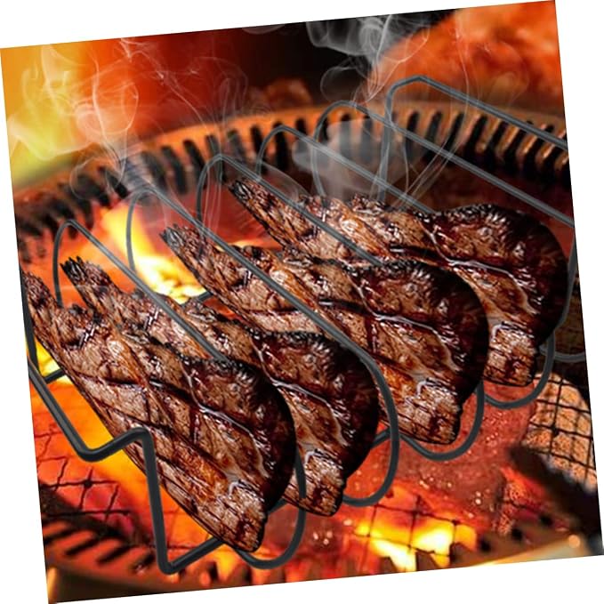 LIOOBO BBQ Grill Roaster Rack Heat Resistant Gloves Steak Chicken Grilling - Image 9