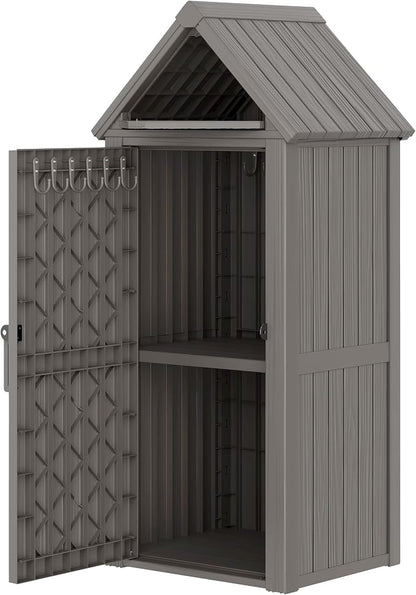 Bifanuo Deck Box Storage Shed Outdoor Storage Cabinet, Vertical Waterproof - Image 8