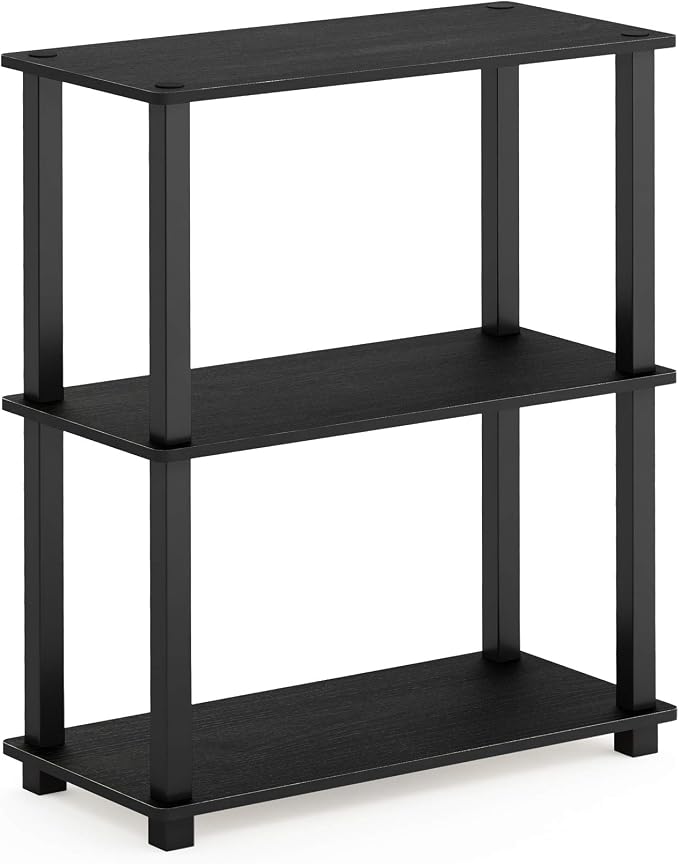 Furinno TURN-S-TUBE Storage Shelves, 3-Tier Book Shelf, Corner Shelf, Toolless - Image 6