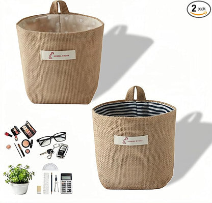 Machine Washable Hemp Cotton Hanging Organizer by SAYUANVA