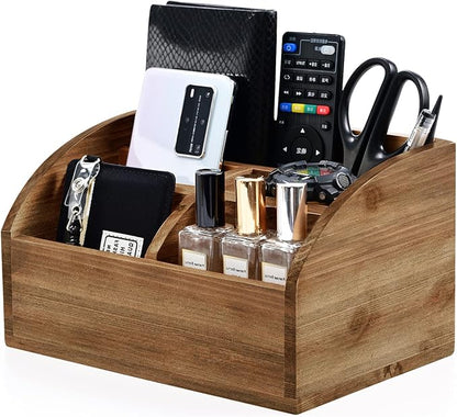 OKSQW Wooden Desk Organizer, Solid Wood Pen Holder by WelcometoOKSQW