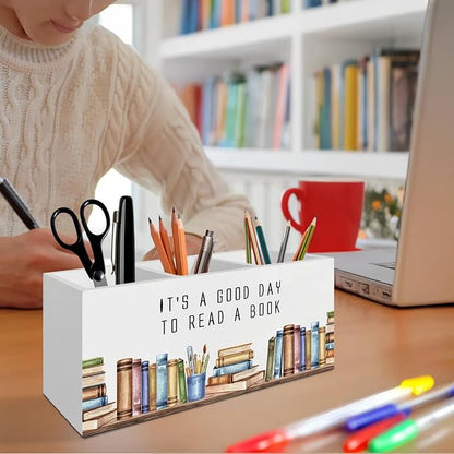 Book Lover Gifts Pen Pencil Holder Organizer - Image 4