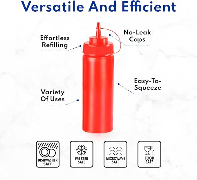 New Star Foodservice 26528 Plastic Squeeze Bottles - Image 7