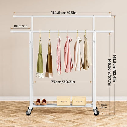 Abiglifty Double Rods Clothes Rack - Image 2