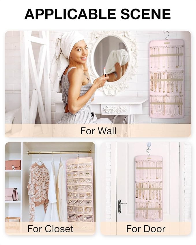 BAGSMART Hanging Jewelry Organizer Storage Roll - Image 6