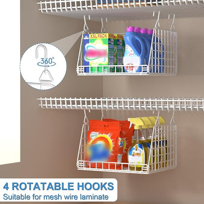 PUPPYCUTE 3 Pack Laundry Room Organization and Storage, Hanging Wire Basket - Image 4