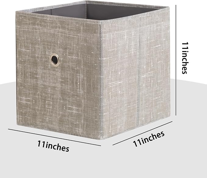 Foldable Storage Cubes Bins, 11 Inch Cloth Storage Cube Fabric Storage Box - Image 2