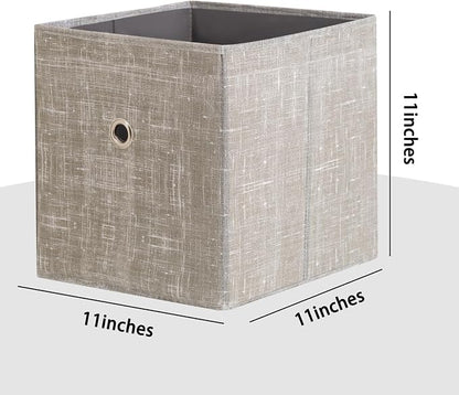 Foldable Storage Cubes Bins, 11 Inch Cloth Storage Cube Fabric Storage Box - Image 2