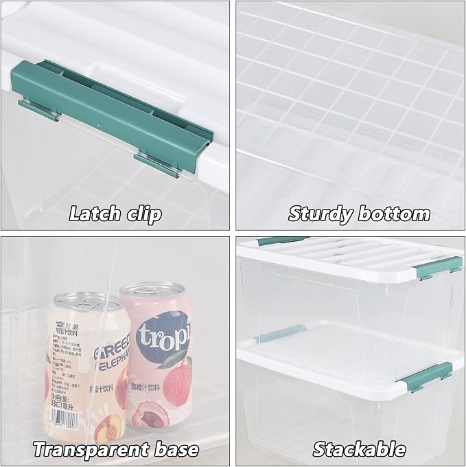 6 Pack 35 Quarts Large Storage Bin - Image 3