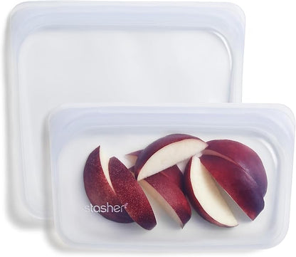 Stasher Premium Silicone Reusable Food Storage Bags, Lunch Bag, Travel by Stasher