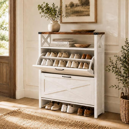 VINGLI Farmhouse Shoe Cabinet by VINGLI