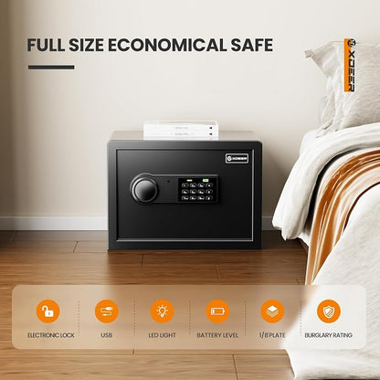 XDeer Biometric Safe Box, Quick-Access Security Safe Box - Image 3