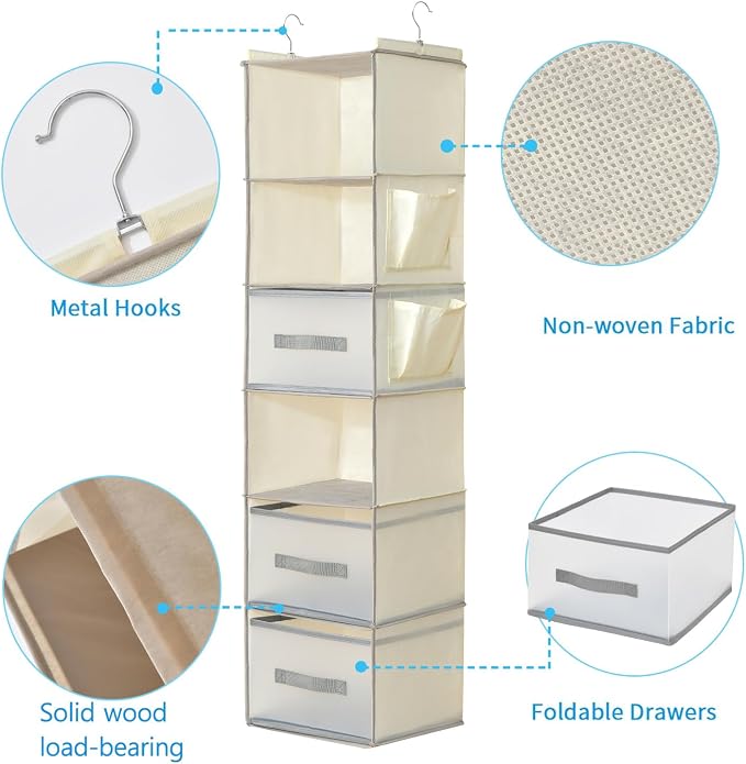 6-Tier Hanging Closet Organizer - Image 4