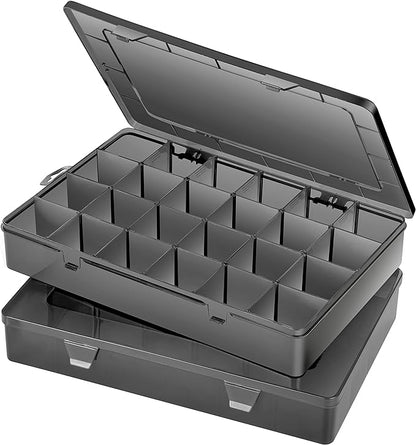 Gbivbe Large 24 Grids Plastic Organizer Box Adjustable Dividers, Art DIY Crafts by Gbivbe