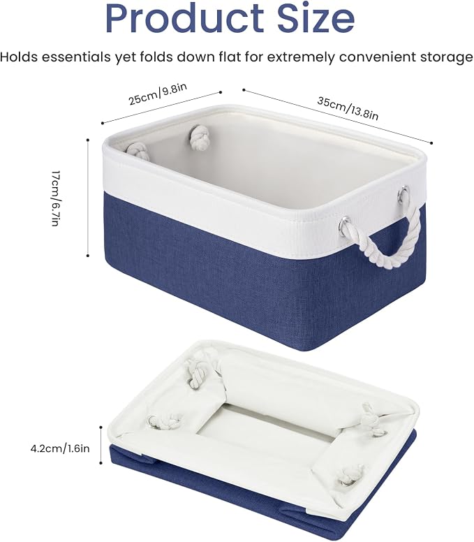 13.8x9.8x6.7 Inch Fabric Small Storage Bins - Image 4