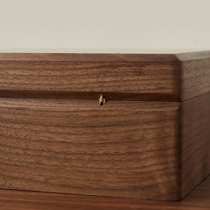 Solid Black Walnut Wood Jewelry Box - Image 7