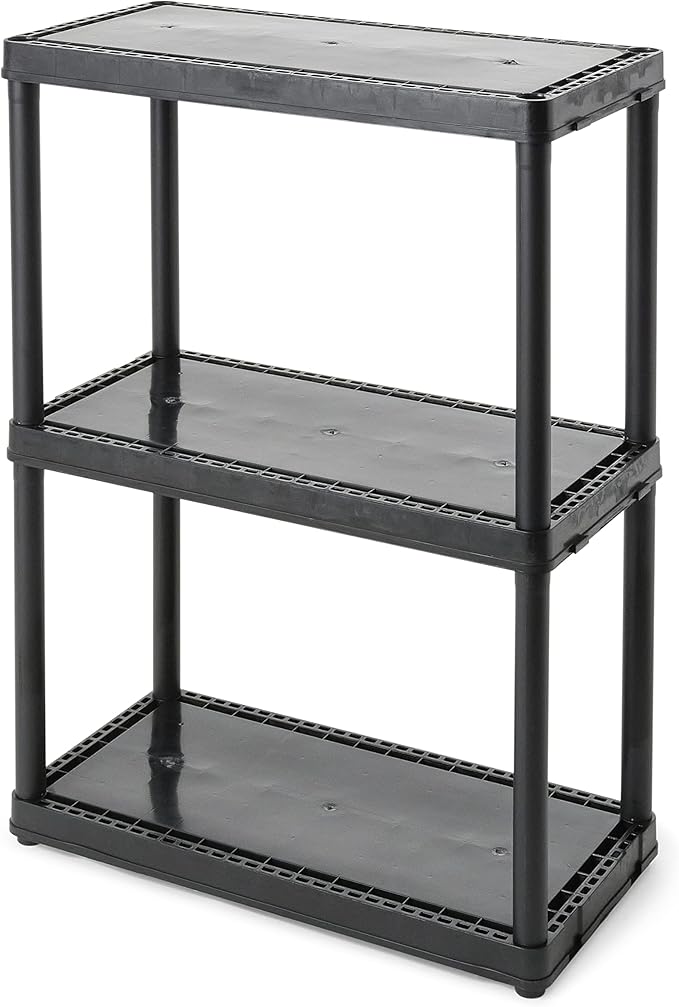 Gracious Living 33 Inch Heavy Duty 3-Shelf Light Duty Storage Shelf, Easy by GraciousLiving