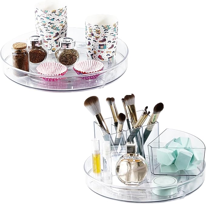 2 Pack Lazy Susan 9.25" Inch Turntable Organizer Pantry Organization and by YCLADEC