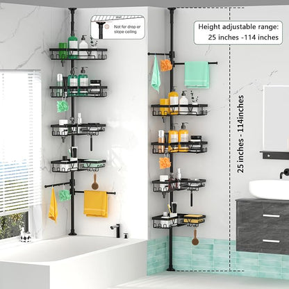 DAOYA Shower Caddy Tension Pole Corner - Image 7