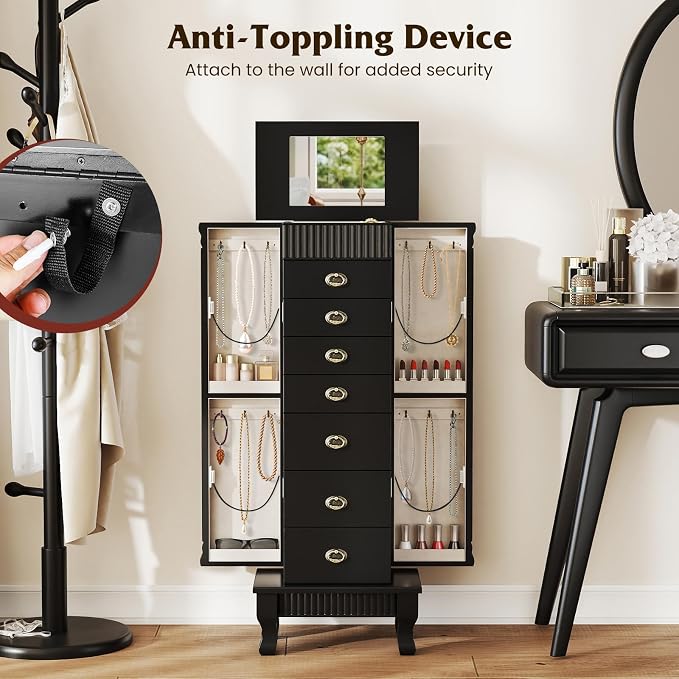 Giantex Standing Jewelry Cabinet - Image 8