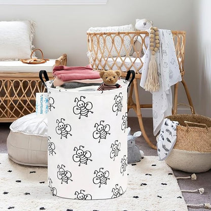 LANGYASHAN Laundry Basket Canvas Fabric Collapsible Organizer Basket - Image 6