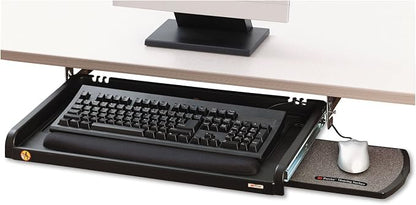 3M Adjustable Under-Desk Keyboard Drawer, Three Height Settings, Wide Tray - Image 2