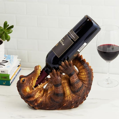 TRUE Amazing Alligator Polyresin Wine Stand Bottle Holder, Holds 1 Bottle - Image 5