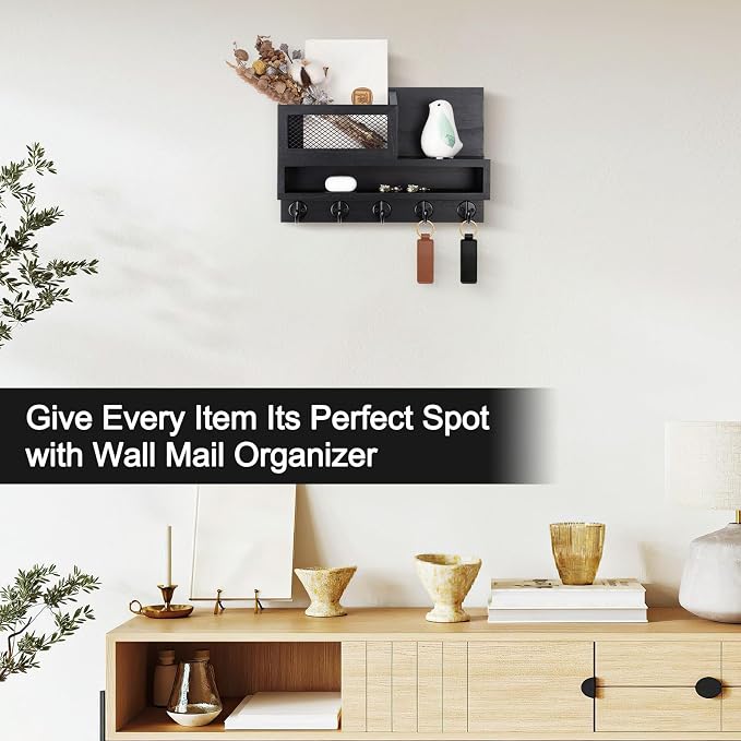 Key and Mail Holder Wall Mount, Key Hanger - Image 5