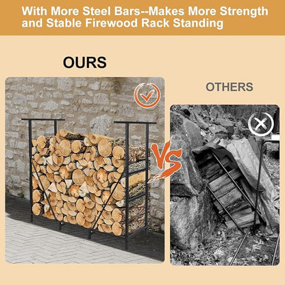 Vailge Firewood Rack Outdoor 4FT - Image 5