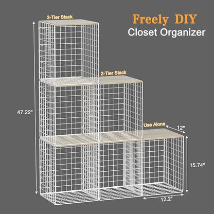 Hencawima 3-Pack Taller Stackable Closet Organizers and Storage - Image 3