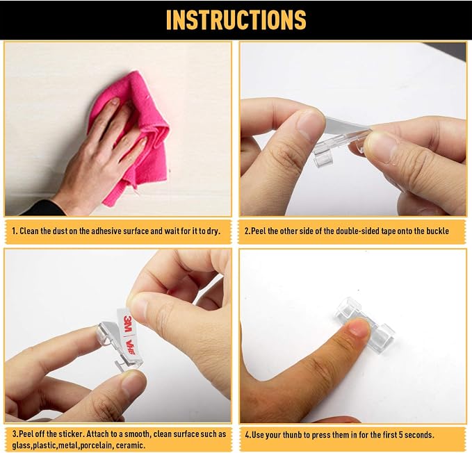 Cable Clips with Strong Self-Adhesive, XIAOXI Cord Organizer Cable Management - Image 4