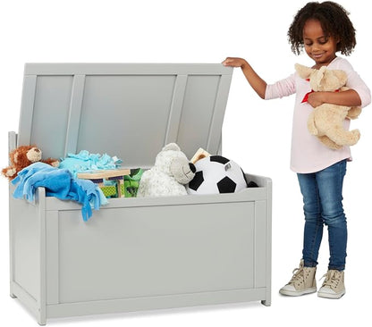 Melissa & Doug Toy Chest, Wooden Toy Storage Box - Image 3