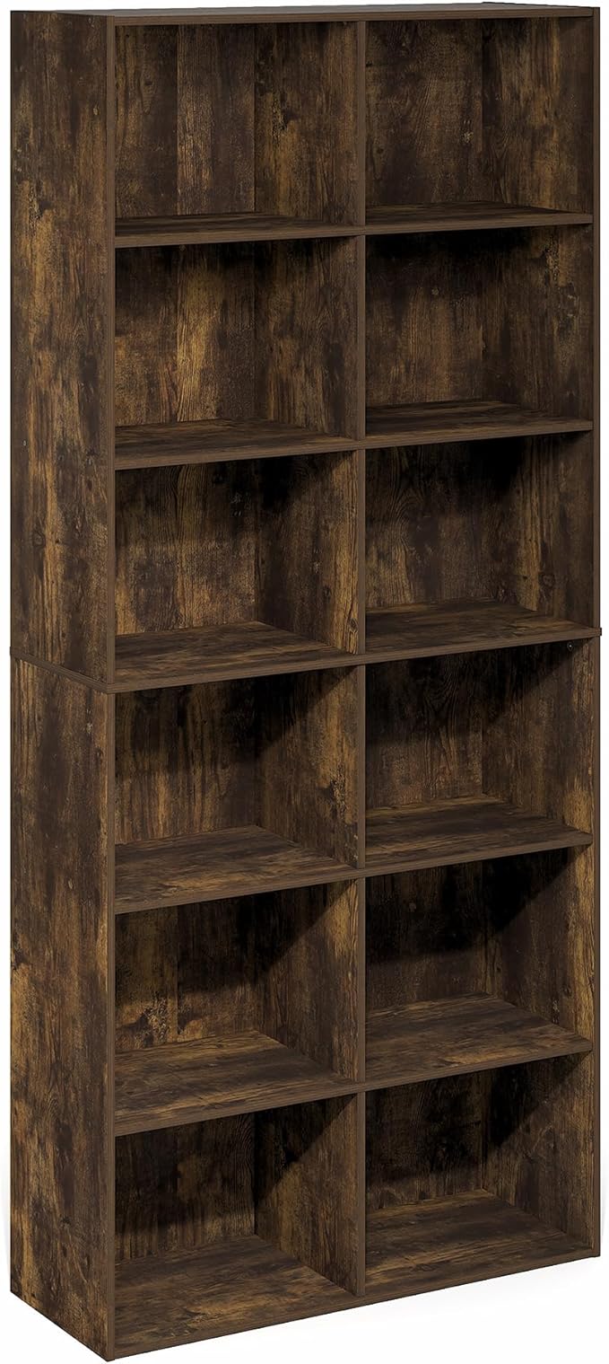 Furinno Basic Book Shelf, 12-Cube Bookshelf, Bookcase - Image 6
