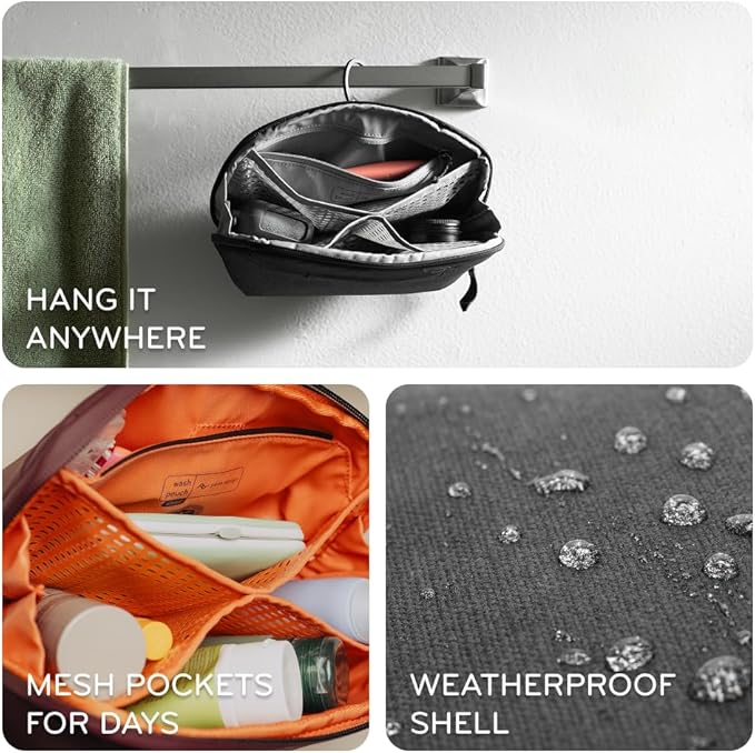 Peak Design Small Wash Pouch, Weatherproof Travel Toiletry Bag, Upright or - Image 4