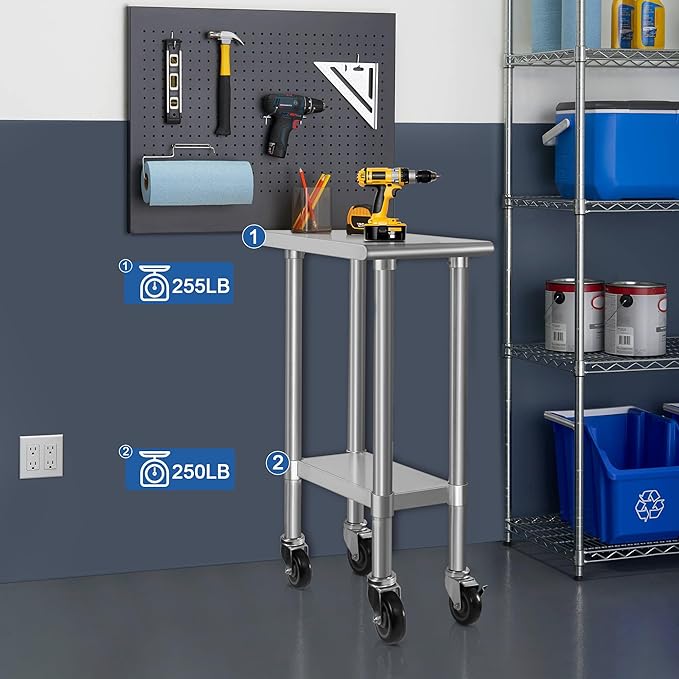 HARDURA Stainless Steel Commercial Table Prep & Work Table - Image 4