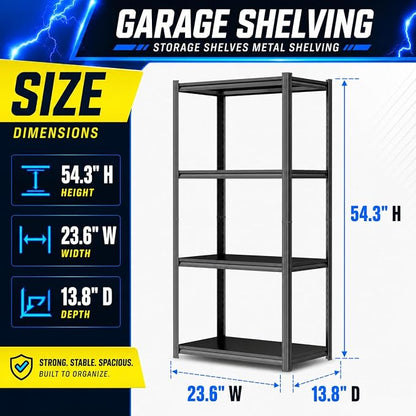 Garage Shelving Unit, 2400lbs Total Capacity Adjustable Steel Storage Rack - Image 2