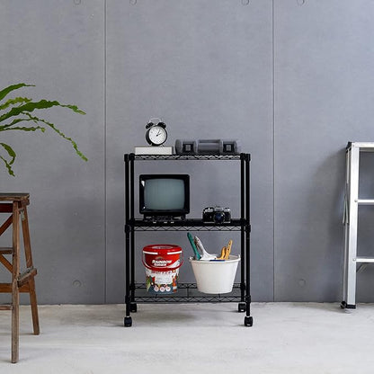 3 Tier Wire Shelving Unit Storage Rack, Metal Heavy Duty Utility Organizers - Image 7