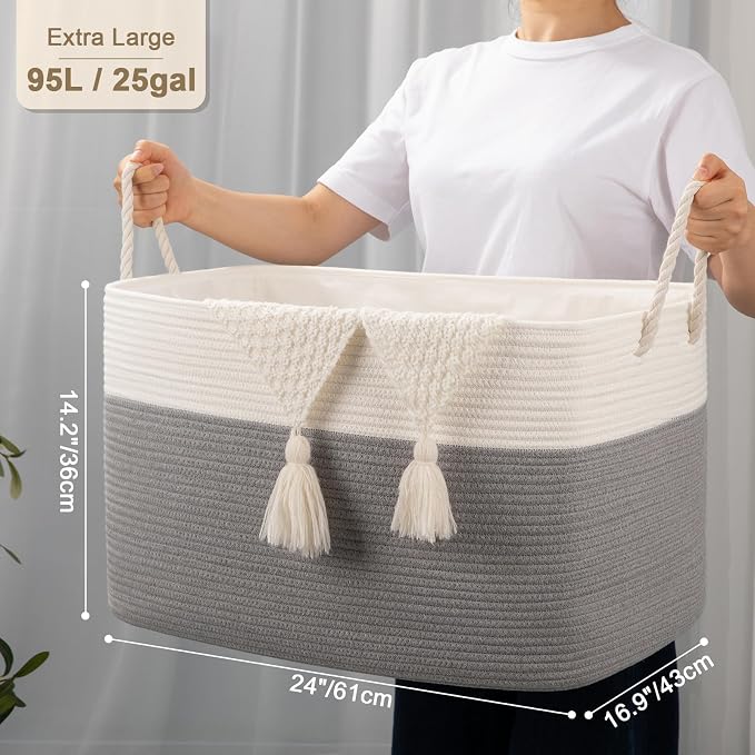 95L Extra Large Blanket Basket - Image 2