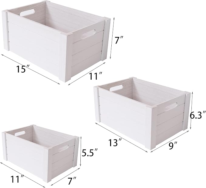 Farmhouse Modern White Wooden Crates - Image 2