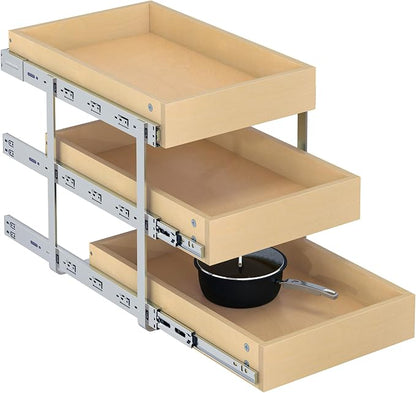 WelFurGeer 3-Tier Pull Out Cabinet Organizer by WelFurGeer