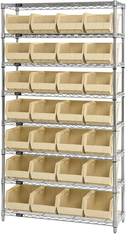 Quantum Storage QUS238 Heavy-Duty Stackable Plastic Storage Bins - Image 5
