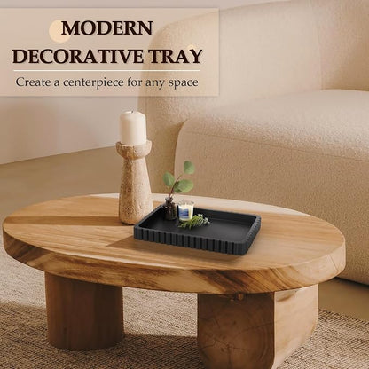 Concrete Decorative Tray for Coffee Table Decor, Rectangular Modern Decorative - Image 3