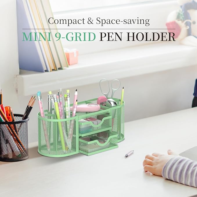 SUPEASY Mesh Desk Organizer, Desk Organizers and Accessories, Pen Holder - Image 2