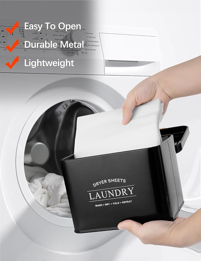 Dryer Sheet Holder with Hinged Lid - Image 5