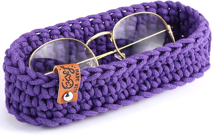 Tioncy Eyeglasses Holder for Nightstand Wool Anti Scratch Desk Bedside Knit by Tioncy