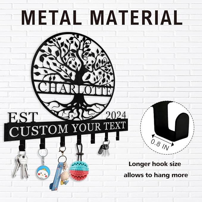 Personalized Key Holder Wall Mount - Image 8