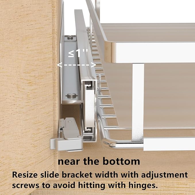 Pull Out Cabinet Drawer Organizer, Heavy Duty Slide Out Pantry Shelves Sliding - Image 4