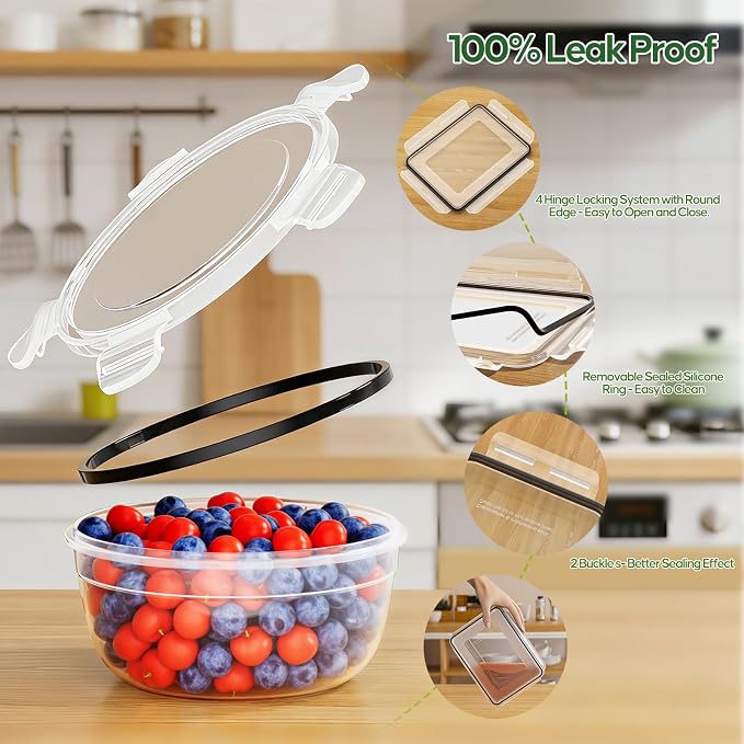 62 PCS Large Food Storage Containers - Image 5