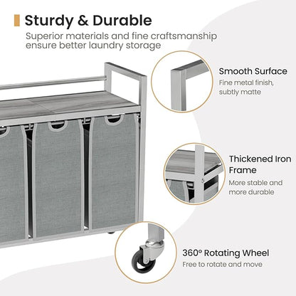 Laundry Hamper, Laundry Basket, Laundry Sorter - Image 4