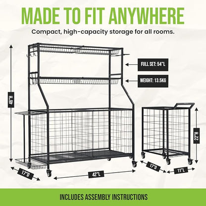 SpaceWise Sports Equipment Organizer – Garage Ball Storage Rack - Image 5